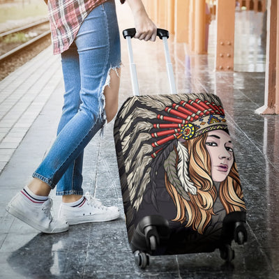 Indian girl Luggage Cover Protector