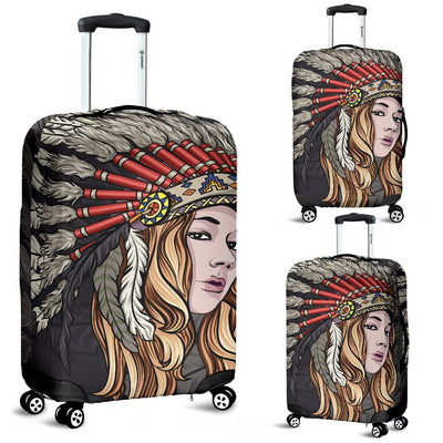 Indian girl Luggage Cover Protector