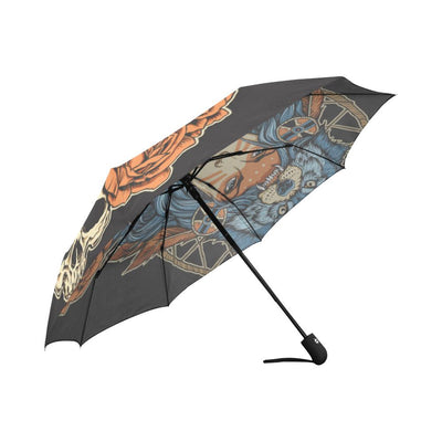 Indian Girl Wolf Automatic Foldable Umbrella