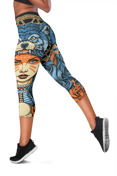 Indian Girl Wolf Women Capris