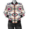 Indian Navajo Art Themed Design Print Women Casual Bomber Jacket