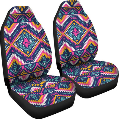 Indian Navajo Pink Themed Design Print Universal Fit Car Seat Covers