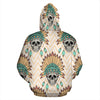 Indian Skull Pattern All Over Print Hoodie