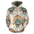 Indian Skull Pattern All Over Zip Up Hoodie