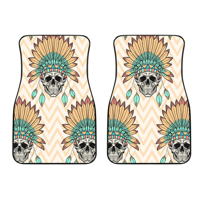 Indian Skull Pattern Car Floor Mats