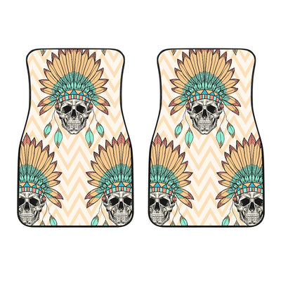 Indian Skull Pattern Car Floor Mats