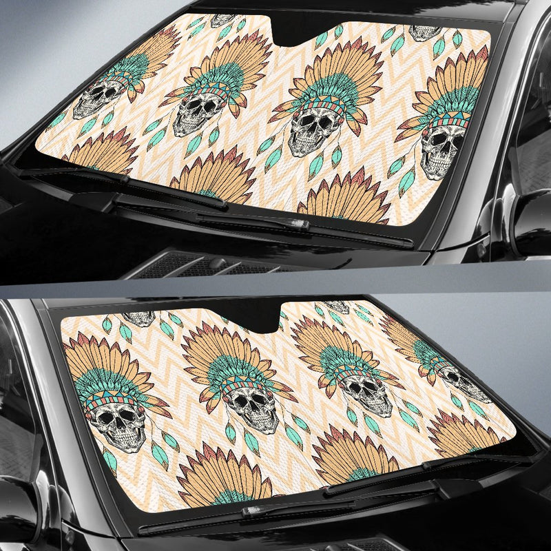 Indian Skull Pattern Car Sun Shade-JorJune