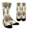 Indian Skull Pattern Crew Socks