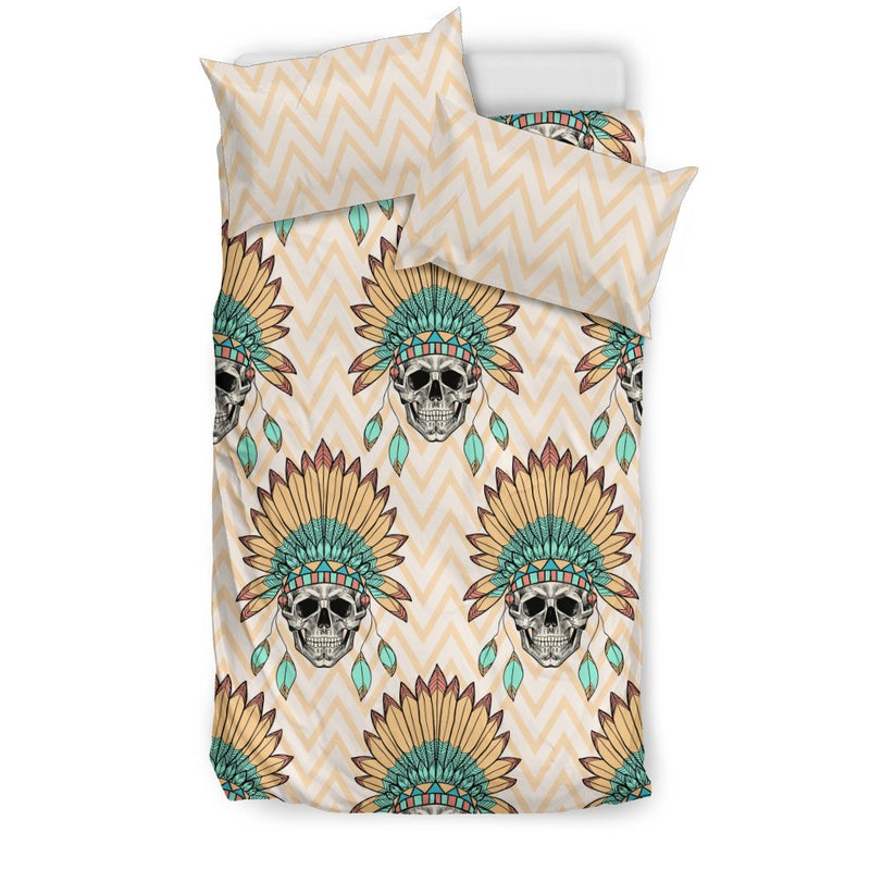 Indian Skull Pattern Duvet Cover Bedding Set