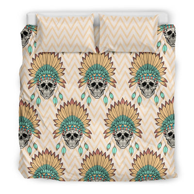 Indian Skull Pattern Duvet Cover Bedding Set