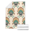 Indian Skull Pattern Fleece Blanket