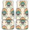 Indian Skull Pattern Front and Back Car Floor Mats