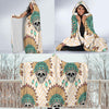 Indian Skull Pattern Hooded Blanket-JORJUNE.COM