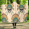 Indian Skull Pattern Hooded Blanket-JORJUNE.COM