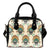 Indian Skull Pattern Leather Shoulder Handbag