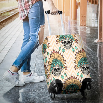 Indian Skull Pattern Luggage Cover Protector