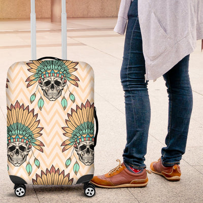 Indian Skull Pattern Luggage Cover Protector