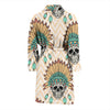 Indian Skull Pattern Men Bath Robe