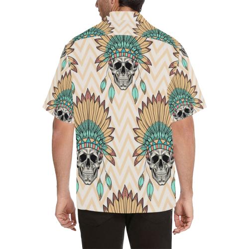 Indian Skull Pattern Men Hawaiian Shirt