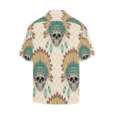 Indian Skull Pattern Men Hawaiian Shirt