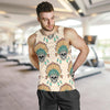 Indian Skull Pattern Men Tank Top