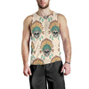 Indian Skull Pattern Men Tank Top