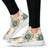 Indian Skull Pattern Mesh Knit Sneakers Shoes