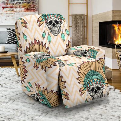 Indian Skull Pattern Recliner Slipcover-JORJUNE.COM