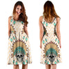 Indian Skull Pattern Sleeveless Mini Dress