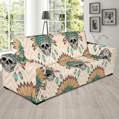 Indian Skull Pattern Sofa Slipcover-JORJUNE.COM