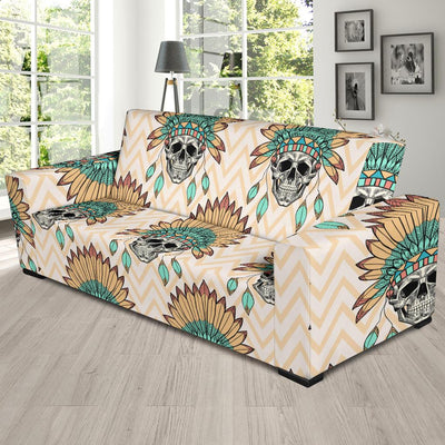 Indian Skull Pattern Sofa Slipcover-JORJUNE.COM