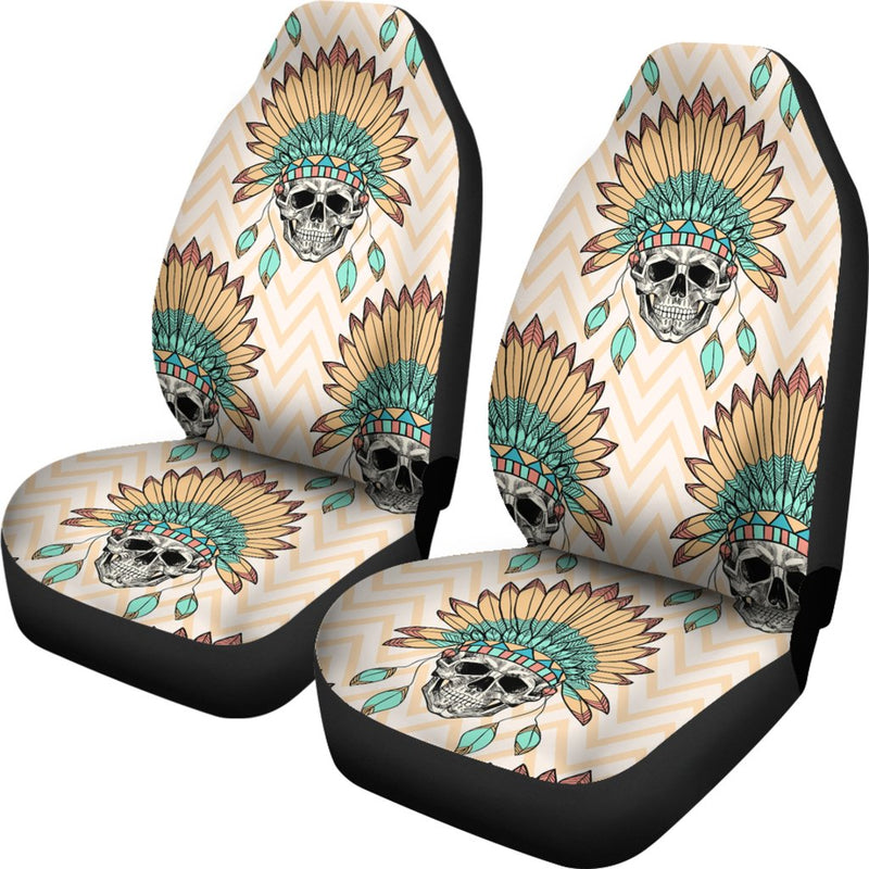 Indian Skull Pattern Universal Fit Car Seat Covers