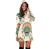 Indian Skull Pattern Women Hoodie Dress