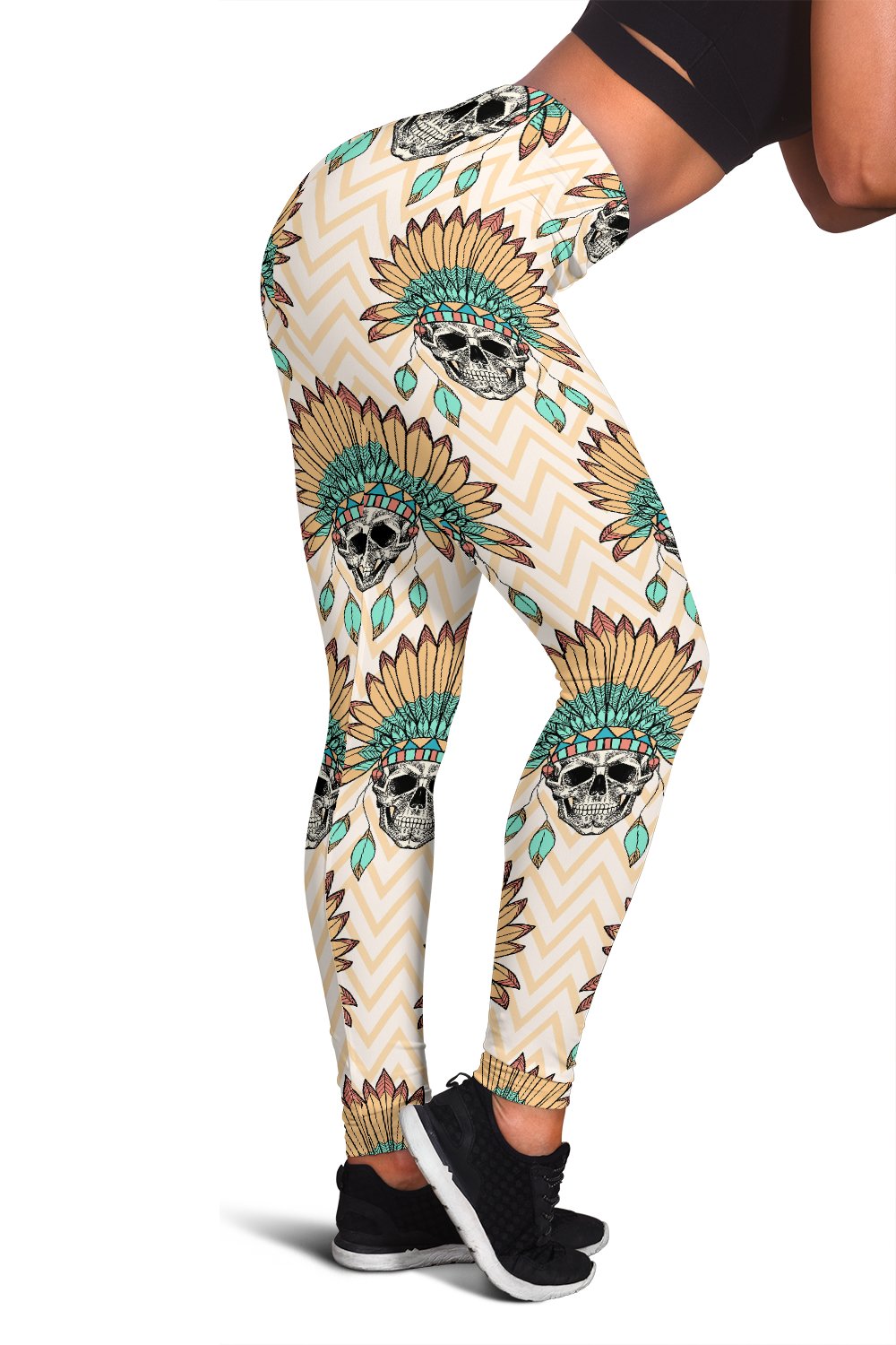 Indian Skull Pattern Women Leggings