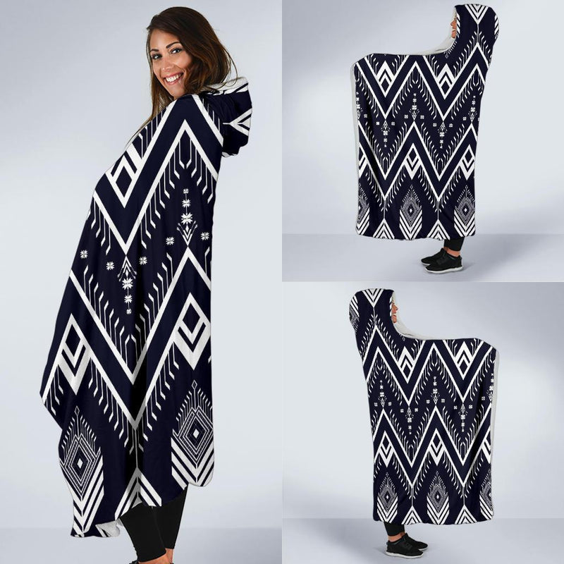 Indians Tribal Aztec Hooded Blanket-JORJUNE.COM