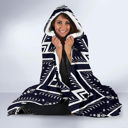 Indians Tribal Aztec Hooded Blanket-JORJUNE.COM