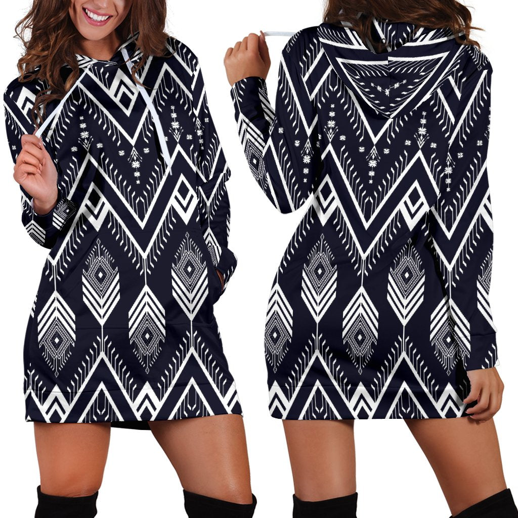 Indians Tribal Aztec Women Hoodie Dress