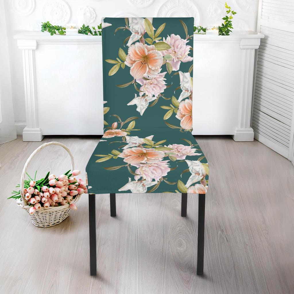 Iris Pattern Print Design IR01 Dining Chair Slipcover-JORJUNE.COM