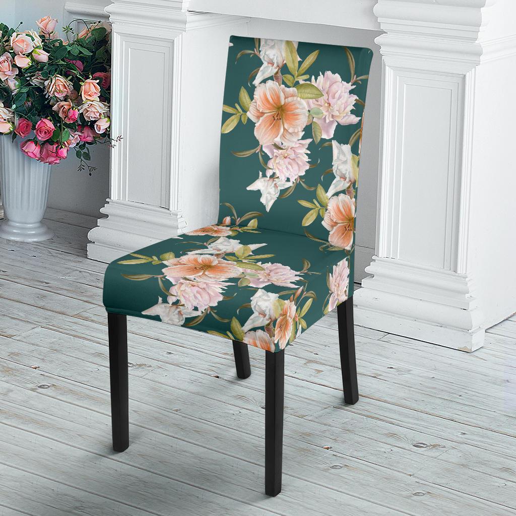 Iris Pattern Print Design IR01 Dining Chair Slipcover-JORJUNE.COM