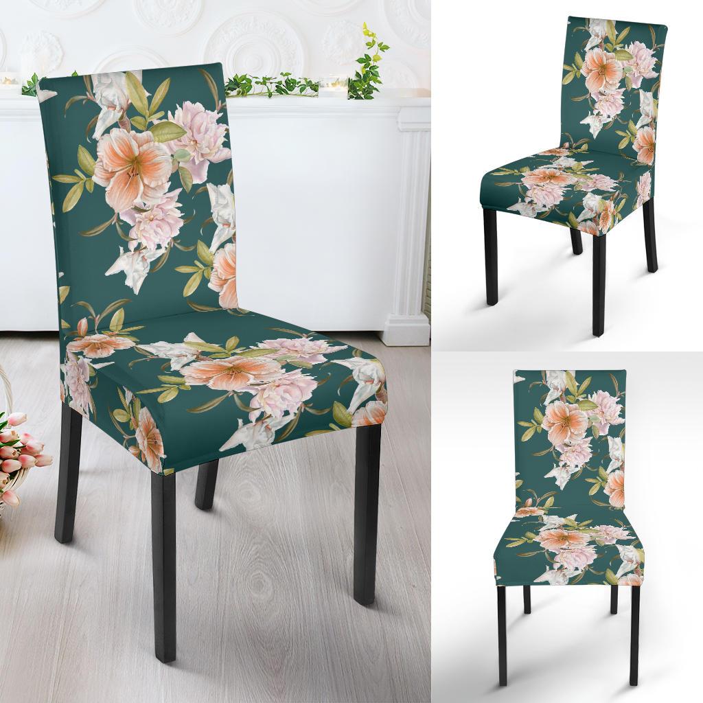 Iris Pattern Print Design IR01 Dining Chair Slipcover-JORJUNE.COM