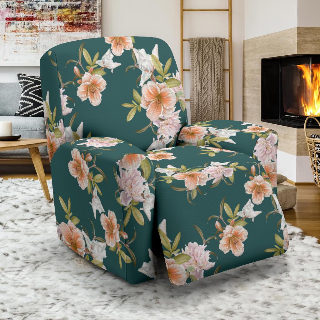 Iris Pattern Print Design IR01 Recliner Slipcover-JORJUNE.COM