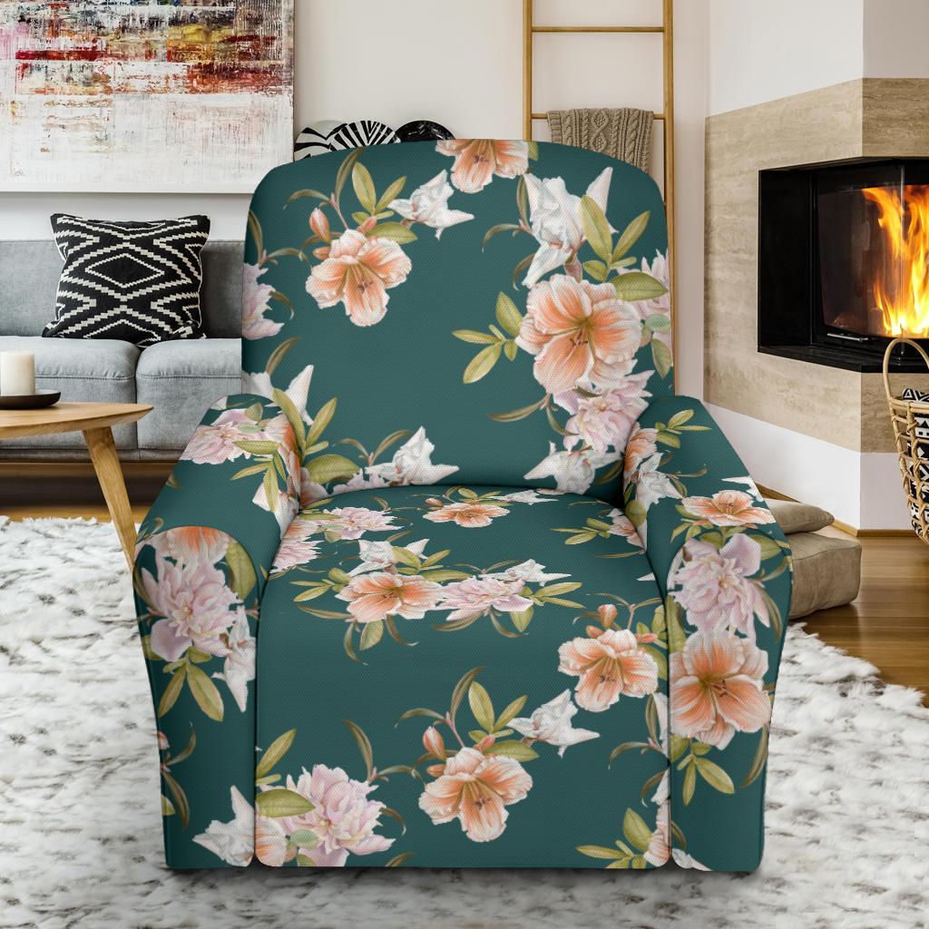 Iris Pattern Print Design IR01 Recliner Slipcover-JORJUNE.COM