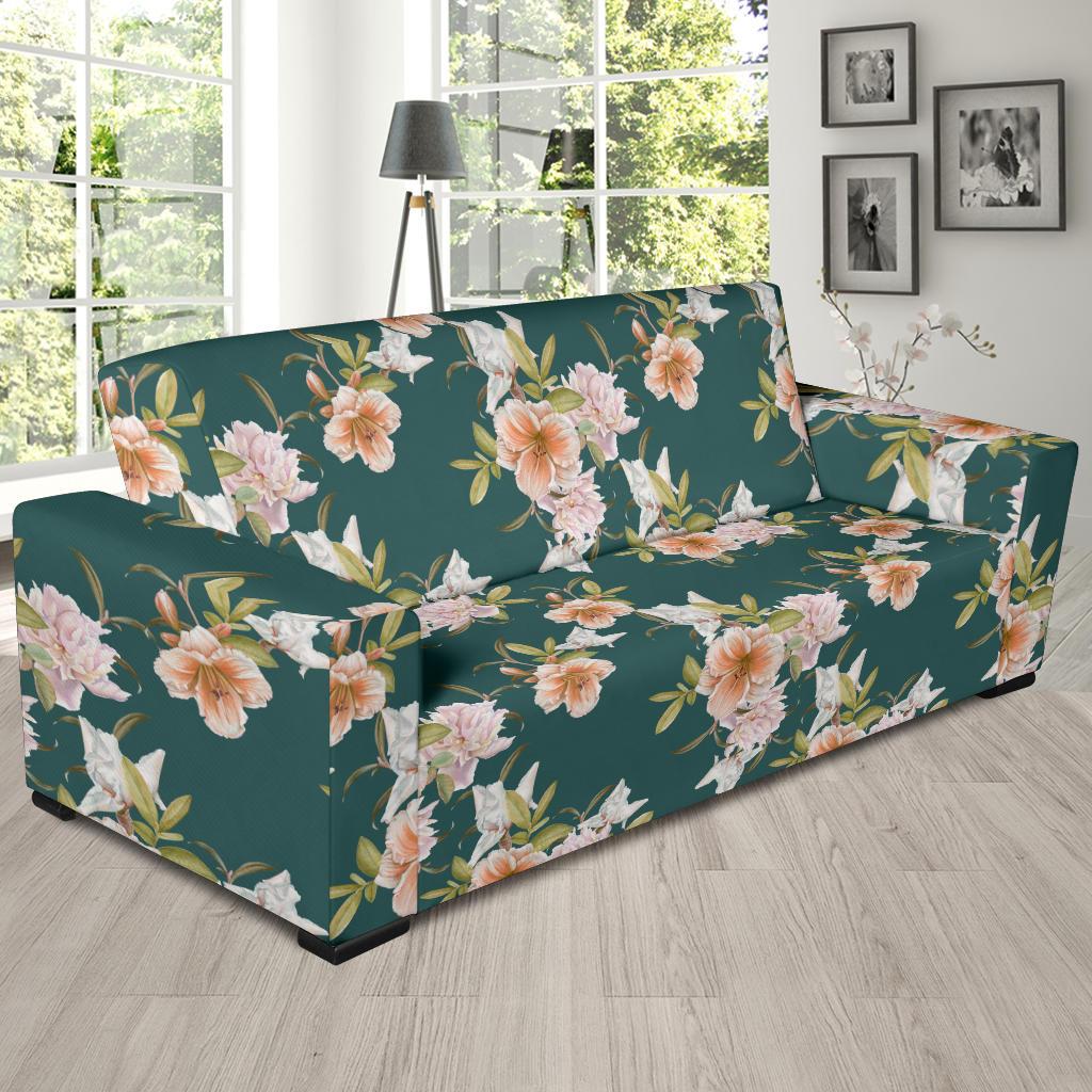 Iris Pattern Print Design IR01 Sofa Slipcover-JORJUNE.COM