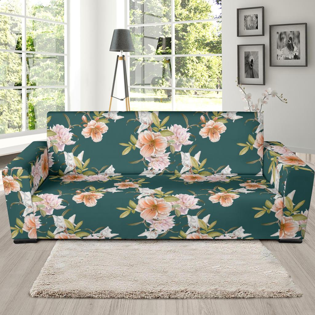 Iris Pattern Print Design IR01 Sofa Slipcover-JORJUNE.COM
