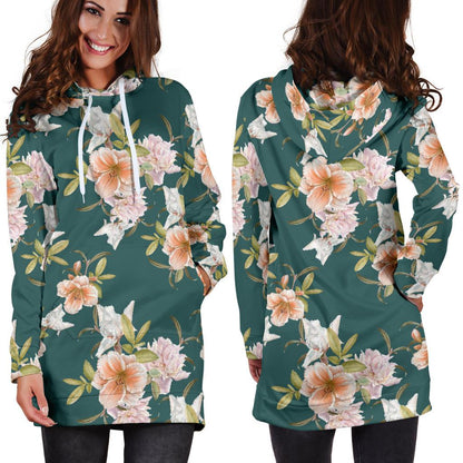 Iris Pattern Print Design IR01 Women Hoodie Dress