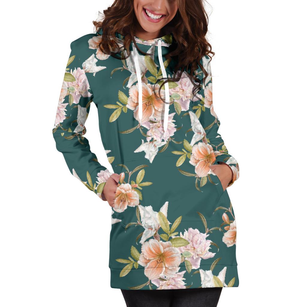 Iris Pattern Print Design IR01 Women Hoodie Dress