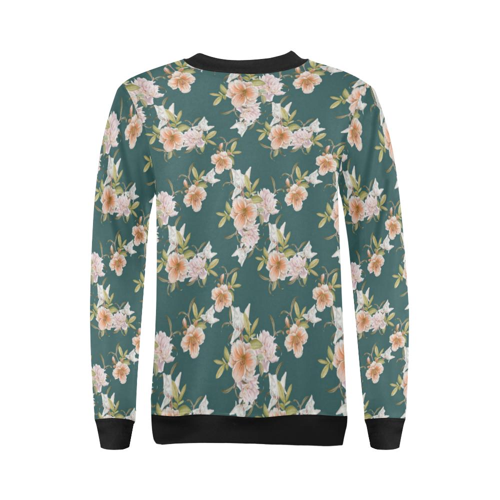 Iris Pattern Print Design IR01 Women Long Sleeve Sweatshirt-JorJune