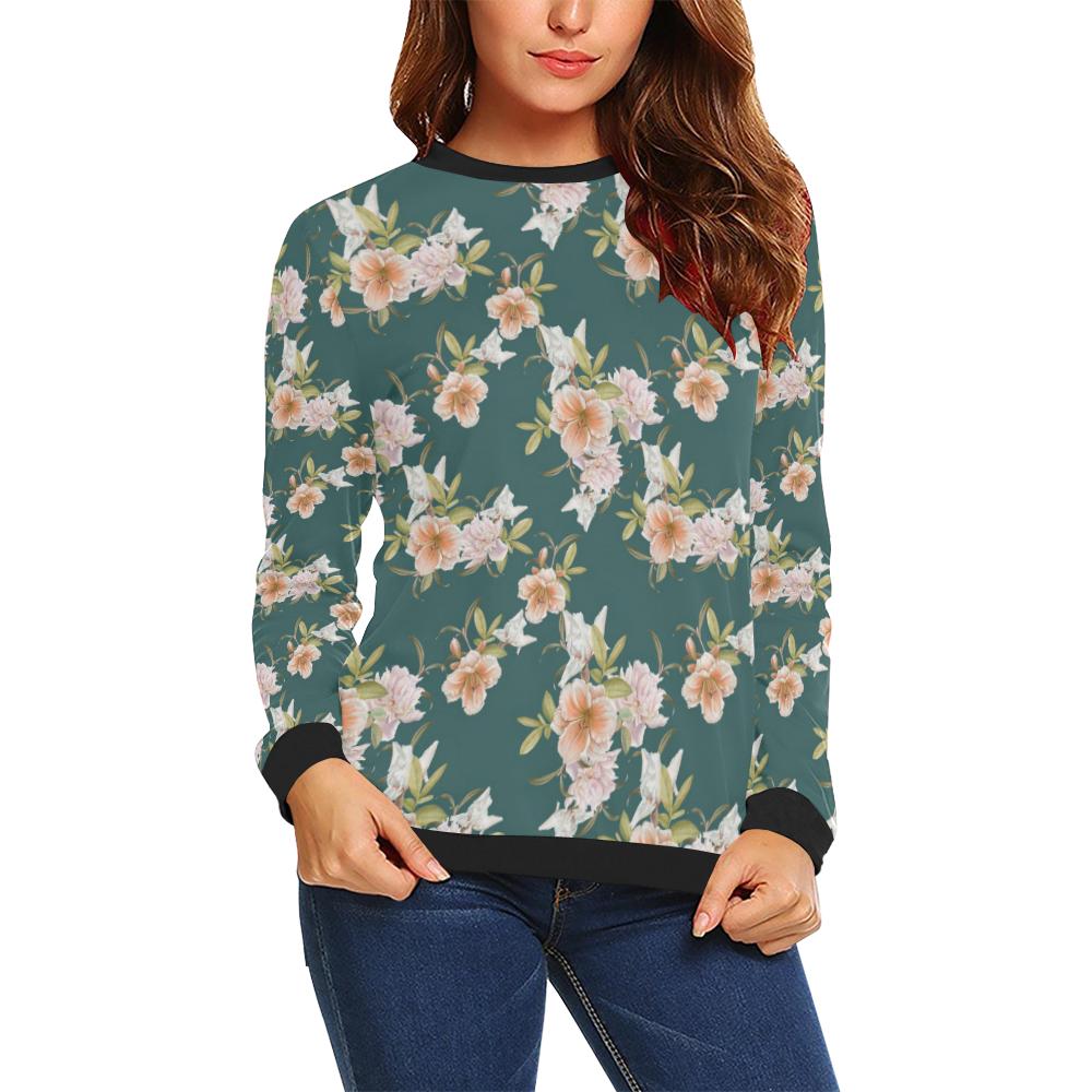 Iris Pattern Print Design IR01 Women Long Sleeve Sweatshirt-JorJune