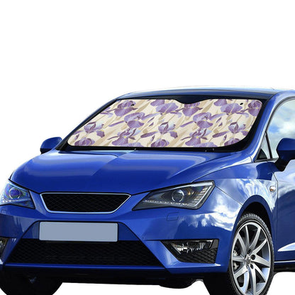 Iris Pattern Print Design IR02 Car Sun Shade-JorJune