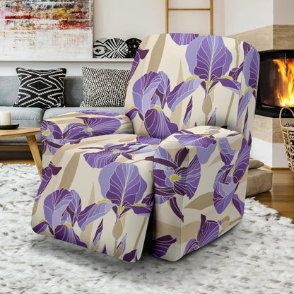 Iris Pattern Print Design IR02 Recliner Slipcover-JORJUNE.COM